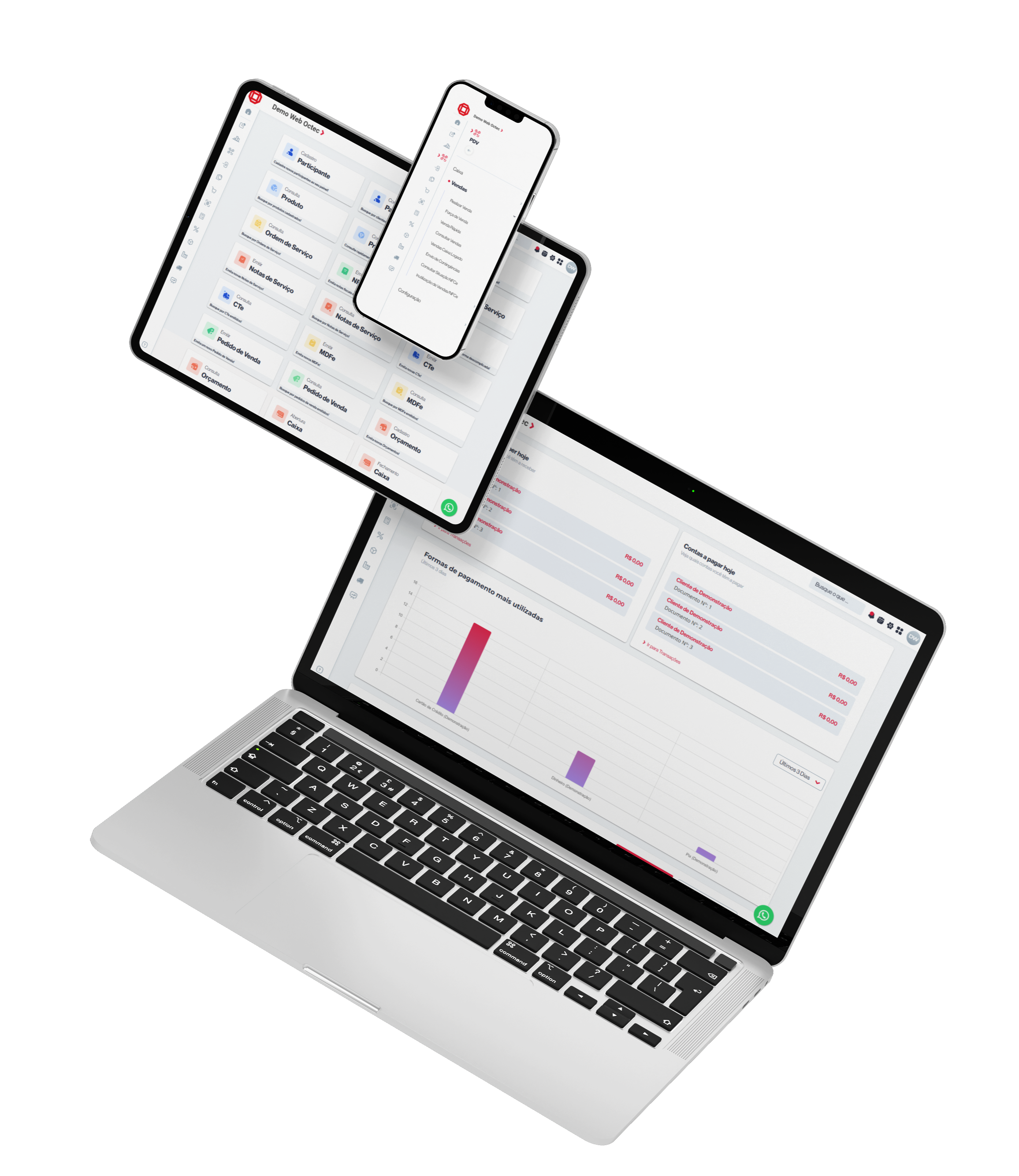 Octec Sistemas — Dashboard e Mobile